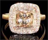 14kt Rose Gold 1.90 ct Morganite & Diamond Ring