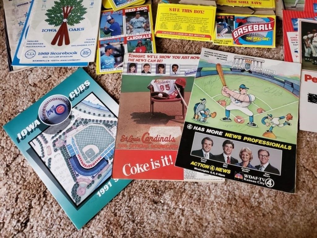 Baseball magazines, memorabilia, game programs