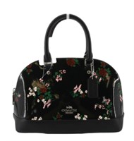 Coach Black Floral Enamel 2WAY Bag