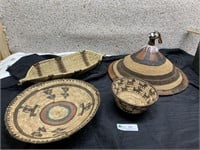 African homemade Hat , baskets