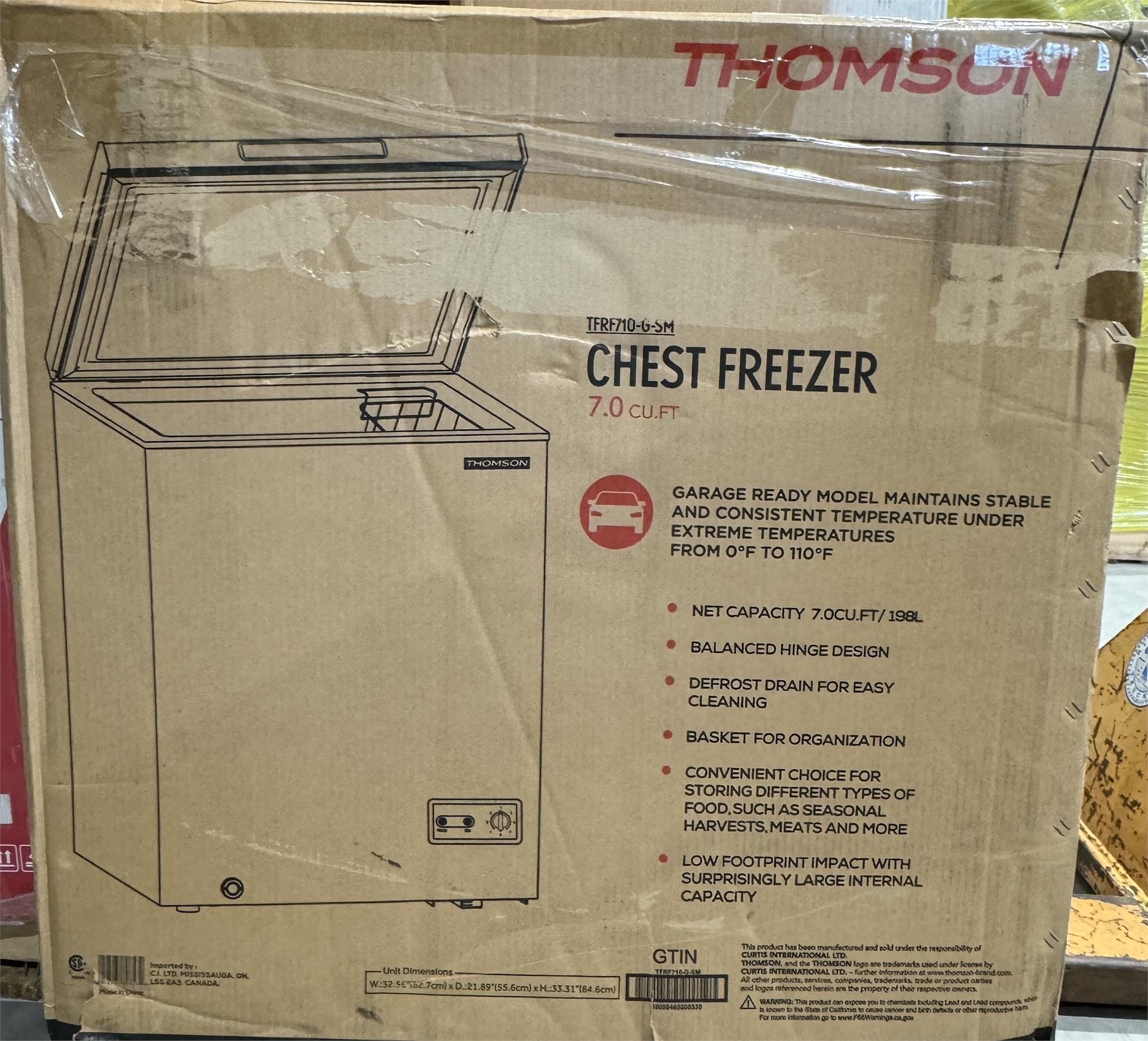 New Thomson Chest Freezer (7 cu. ft.)