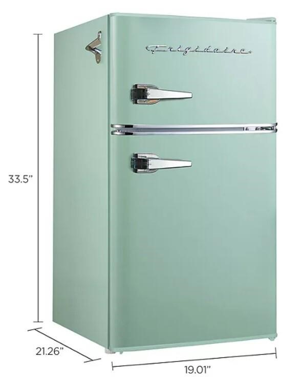 Frigidaire Retro Two-Door Refrigerator - Mint
