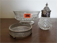 Antique glassware table service pieces