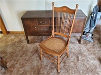 Caned dining chair