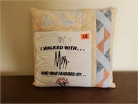 P. Buckley Moss signed, quilted pillow
circa