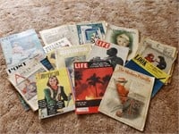 Assorted vintage magazines, LIFE, American, Post,