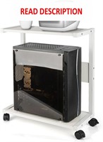 $60  PC Stand 2-Tier CPU Tower with Lockable Wheel