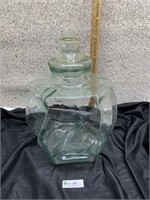Large decorative glass jar