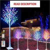 $110  7Ft LED Birch Tree  RGB Color Change