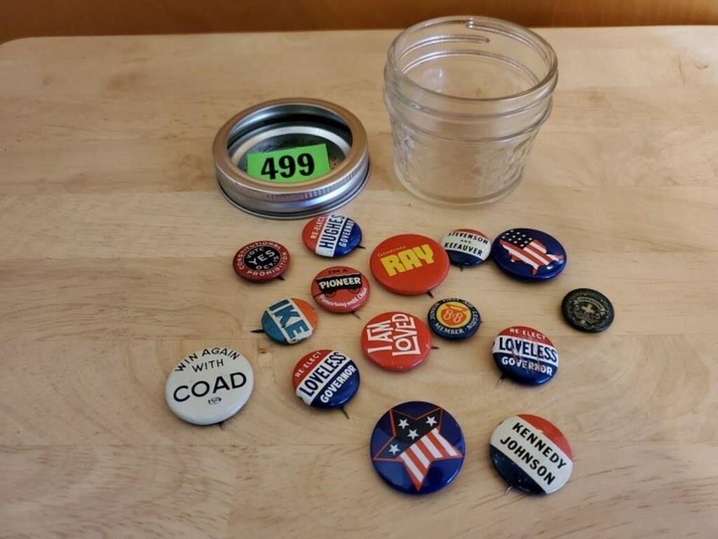Vintage, political buttons