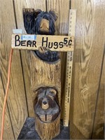 Carved Bears with Sign