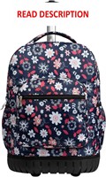 $70  18 Rolling Backpack - Daisies Laptop Bag