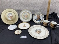 George & Marsha Washington Plates , cups