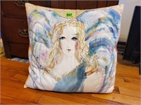 Hand painted throw pillow