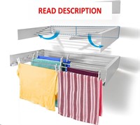 $75  40-Inch Wall Laundry Rack  White