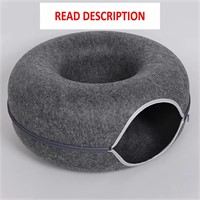 $30  Felt Cat Tunnel Toy  Indoor Play  Grey  Large
