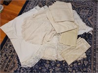 Lace, plastic tablecloths, napkins, runners