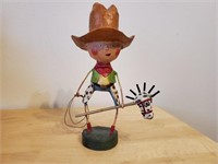 Cowboy sculpture 
by Lori Mitchell