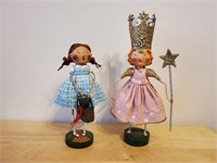 Wizard of Oz sculptures (2) Dorothy & Glenda the