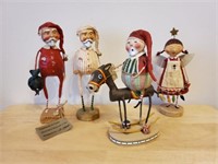 Assorted Christmas sculptures, 4 piece lot
by
