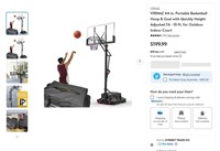 N9247  VIRNAZ Portable Basketball Hoop 44 in.