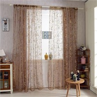 R7332  Booyoo Butterfly Tulle Voile Door Curtain