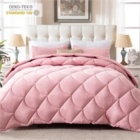 SM3048  WhatsBedding Comforter Set Pink Reversibl