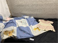Child’s blanket , dress, & other linens