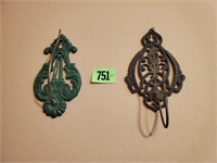 Antique wall receipt holders (2)