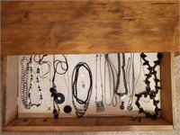 Silver, onyx, beaded, shell necklaces
assorted