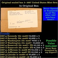 Original sealed box 5- 1987 United States Mint Set