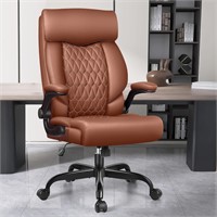 High Back Executive Office Chair  Ergonomic  Brown
