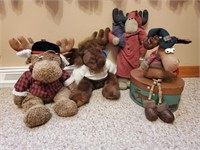 Moose collection, plush, decorative toys, painted