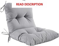 $50  Outdoor Chair Cushion  All-Weather  Grey