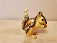 Jeweled squirrel trinket box