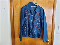 Embroidered denim jacket 
by Keren Hart
size