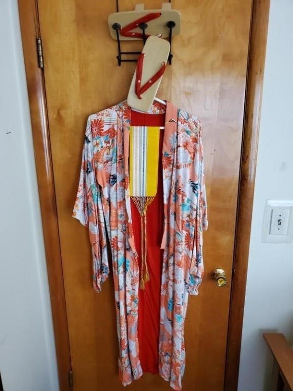 Kimono, wooden geta sandals