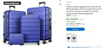 N4702 Hardside Luggage Suitcase 4 Piece Set Blue