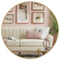 SE3039 Round Wall Mirror 24 Gold Color