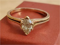 Genuine 14 K gold, diamond solitare ring
