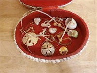 Seashell jewelry box, shell, sand dollar jewelry