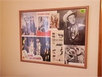Hand crafted Roy Rogers framed collage