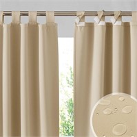 B1890  RYB HOME Outdoor Curtains 52x108 Beige