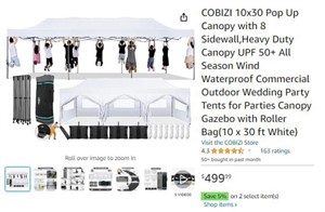 B2253 COBIZI 10x30 Pop Up Canopy Party Tents