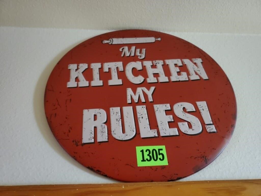 My Kitchen, My Rules sign