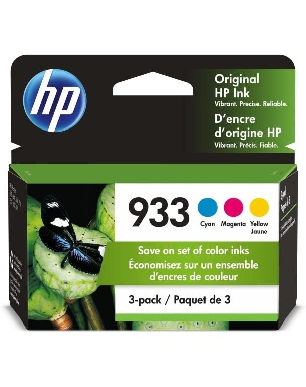 SM3781  HP 933 3-Pack Original Ink Cartridges