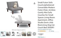 B2188 Small Futon Sofa Couch Convertible Chair