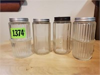 Hoosier spice jars, shakers (4)