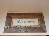 Kitchen barn wood sign