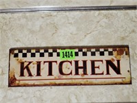 Metal kitchen sign